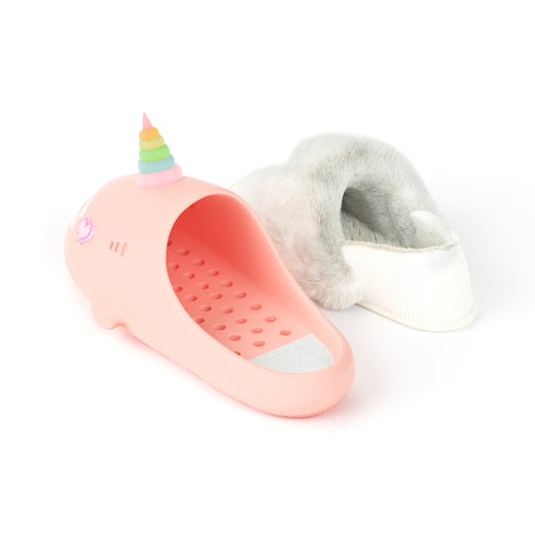 Sharkicks Pro - Invierno, Unicornio Ojos de Corazón Pixelados, Talón Cubierto